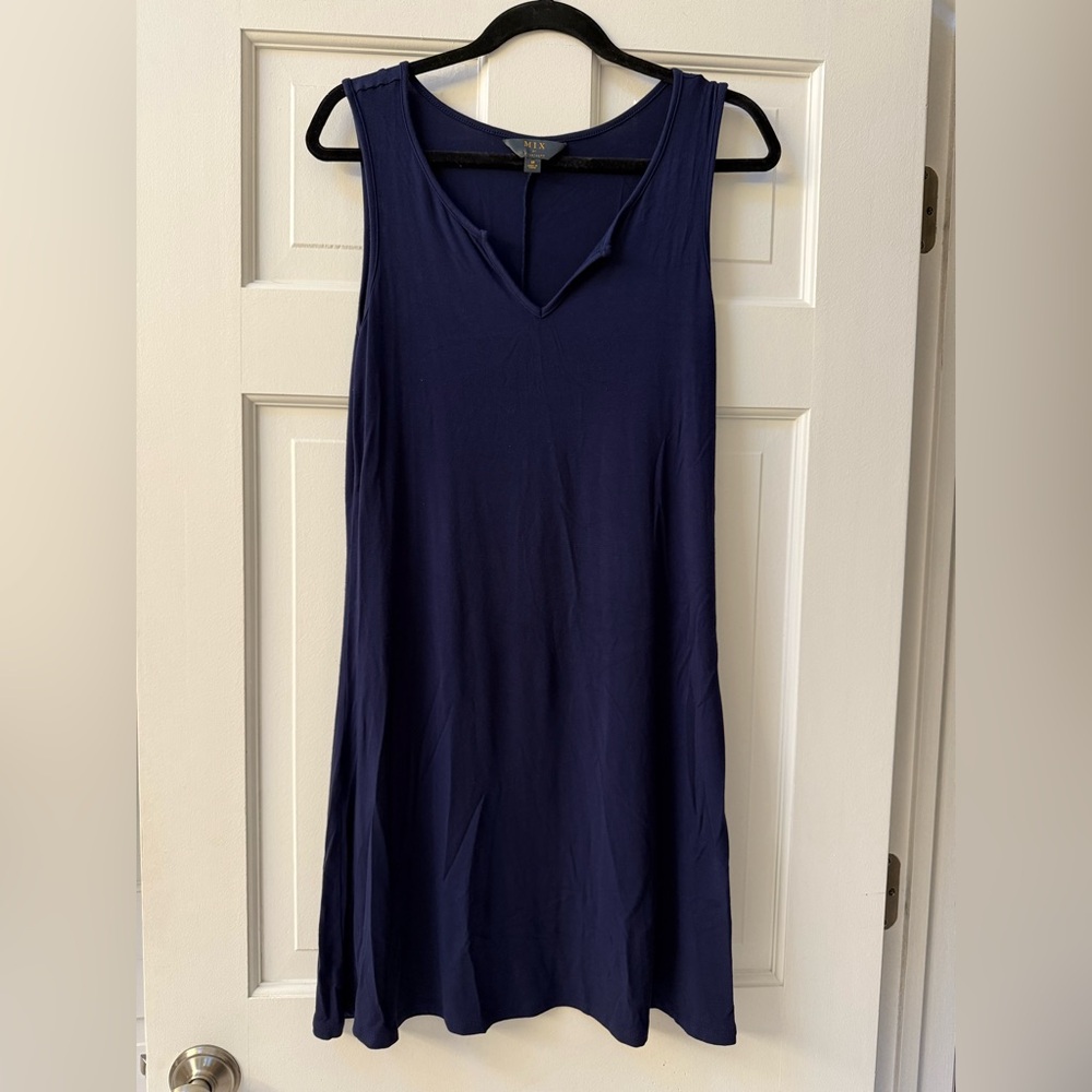 Navy Sleeveless Shift Dress Women’s Medium